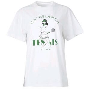 RARE Casablanca Pink Tennis Club T-shirt Limited Edition 100% Cotton Size Small